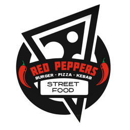 Red Peppers Pizza And Streetfood logo.